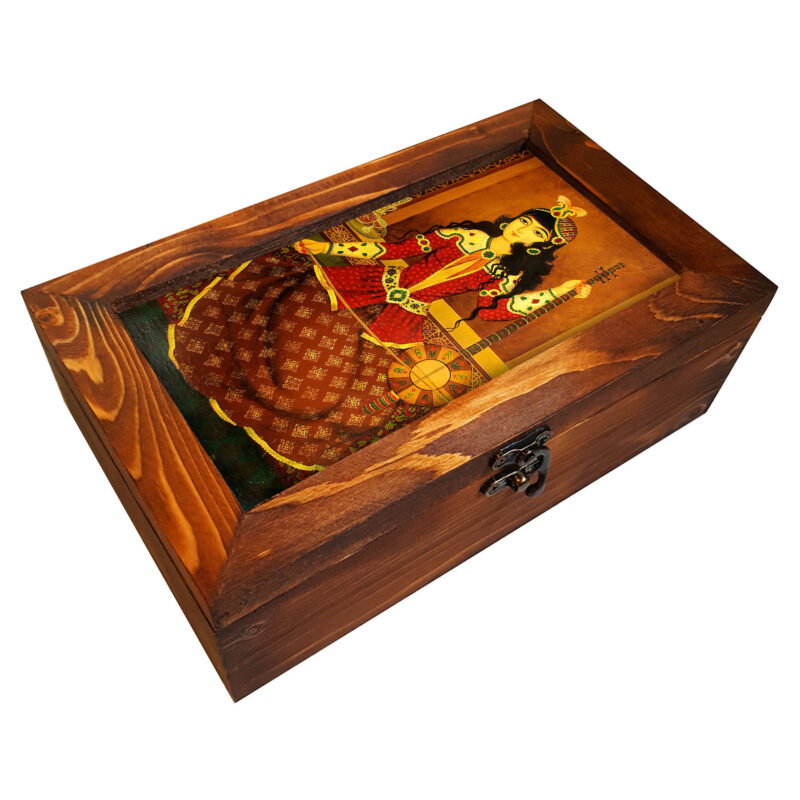 جعبه چوبی طرح قاجار